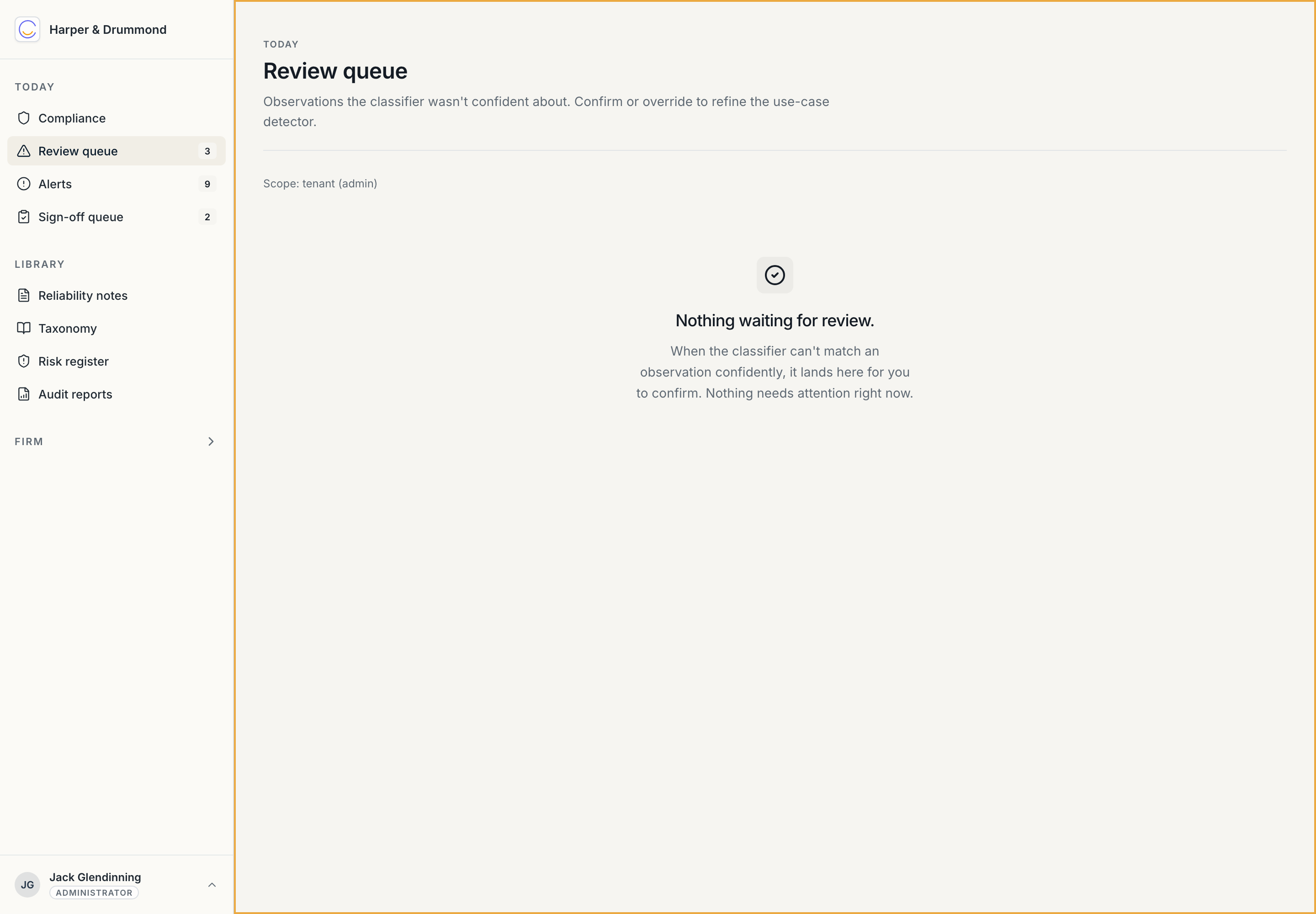 The Review queue